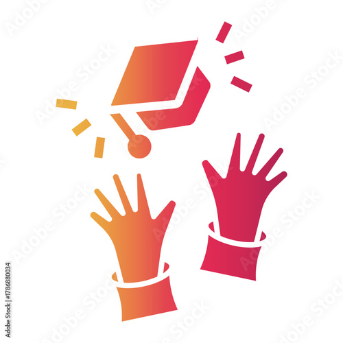 congratulation Gradient icon