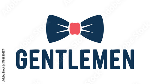 Gentlemen text with bow tie logo