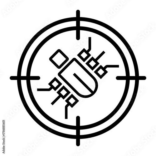 cyber threat Line Icon