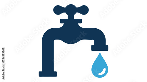 Leaking faucet water drop icon