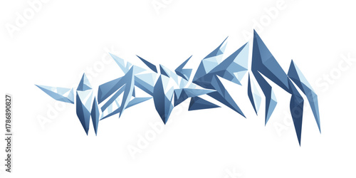 Abstract ice crystals create a modern and cool design, perfect for winter themes and technologyinspired projects, adding a touch of frost