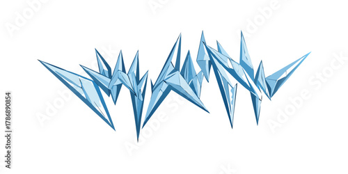 Abstract ice crystals create a modern and cool design, perfect for winter themes and technologyinspired projects, adding a touch of frost