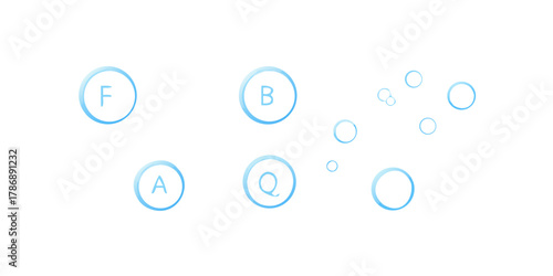 This image features a series of light blue bubble letters, creating a whimsical and playful design perfect for various creative projects