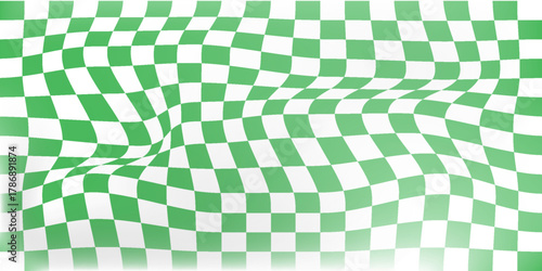 Green Checkered Pattern – Abstract Seamless Square Texture. EPS 10.