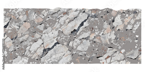 A seamless pattern of broken stone fragments on a creates a textured and natural look, perfect for adding depth to any design project