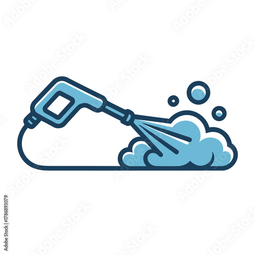 Pressure washer clean spray icon