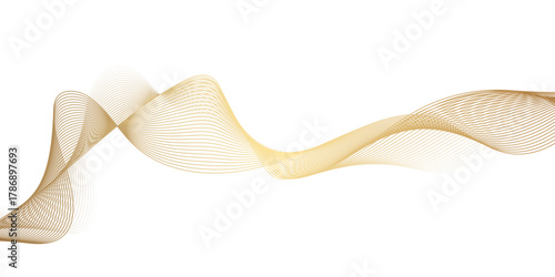  Modern design concept with a minimalistic style, dynamic golden line art image that curves and flows across a clean white backdrop, elegant gold flowing lines create a luxurious and dynamic abstract.
