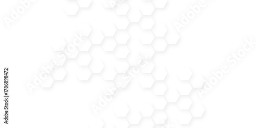 Abstract geometric background White surface with hexagonal, Simple abstract modern background in 3k resolution, mockup with gray podium scene concept, geometric hexagonal honeycomb polygon,