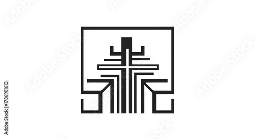 black and white cross