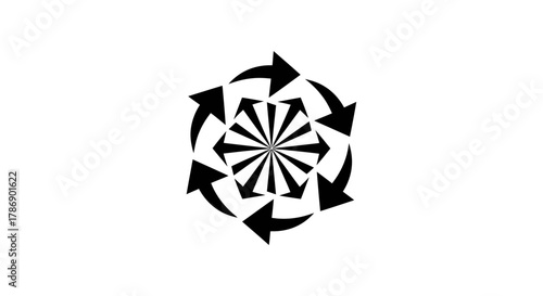 Minimal black and white global corporate alliance logo