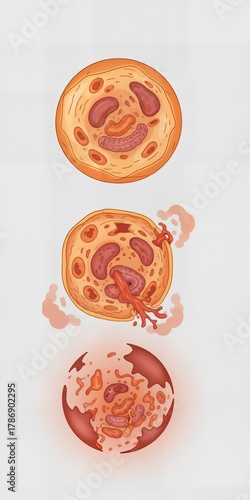 Scientific illustration of NETosis: The programmed cell death process where a neutrophil releases Neutrophil Extracellular Traps (NETs) to capture and neutralize pathogens.