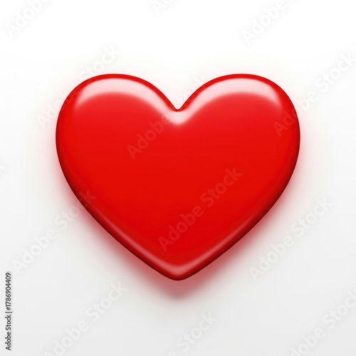 Vibrant Red Heart Symbolizing Love and Affection.