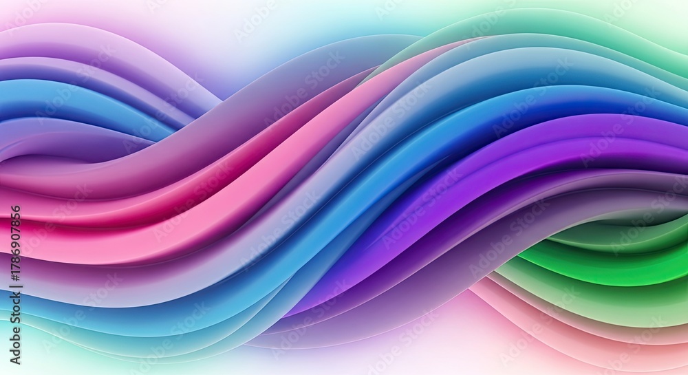 Fototapeta premium Colorful abstract waves background with smooth gradients for modern design projects