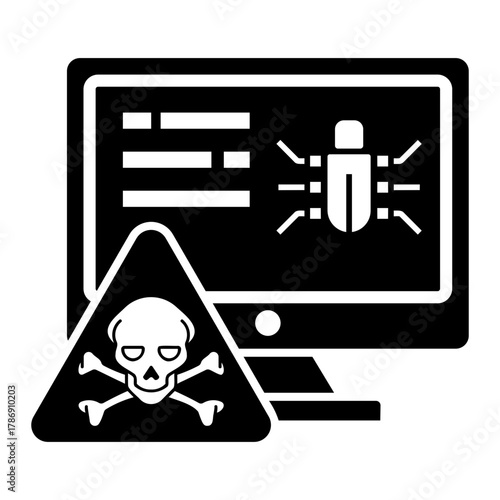 cyber threat Solid icon