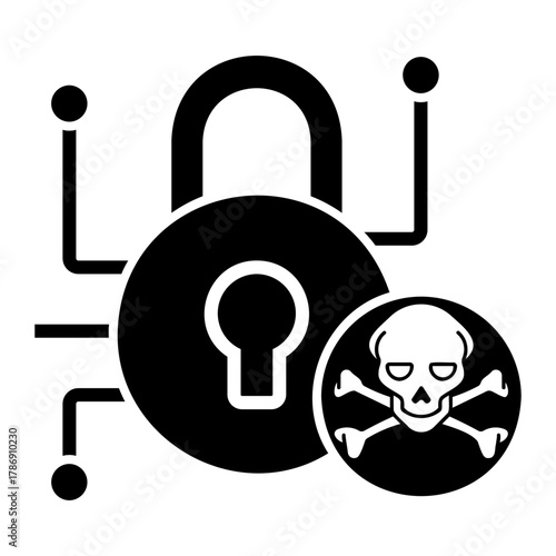 cyber threat Solid icon