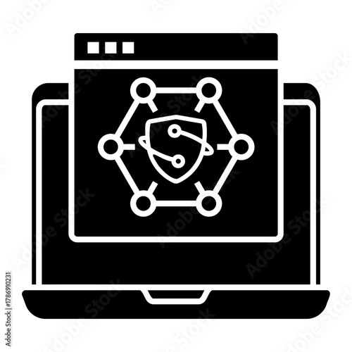 cyber threat Solid icon