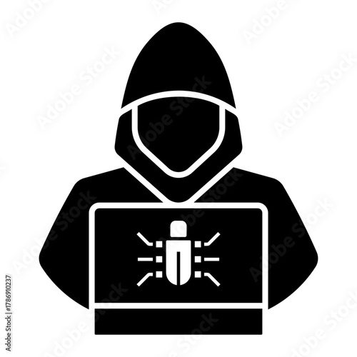 cyber threat Solid icon