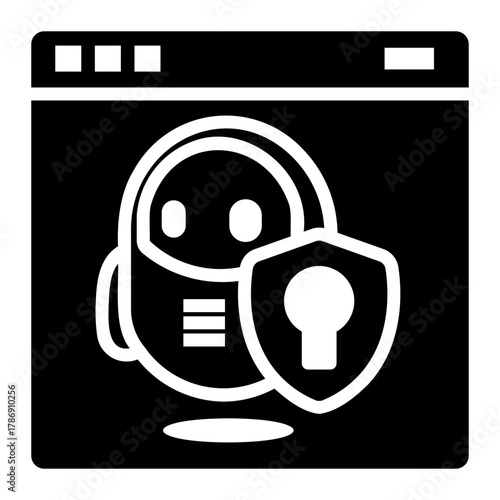 cyber threat Solid icon