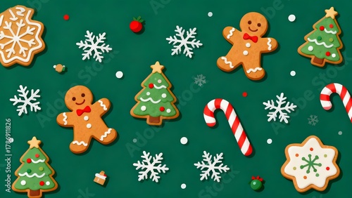 Christmas cookies and decorations