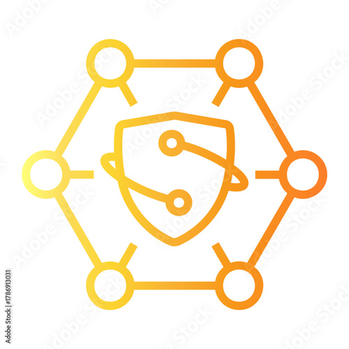 cyber threat Line Gradient Icon