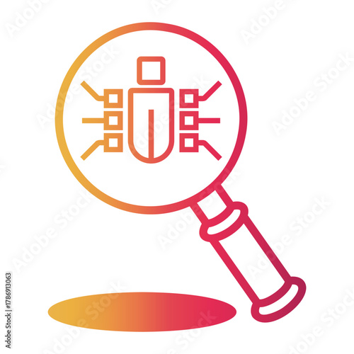 cyber threat Line Gradient Icon