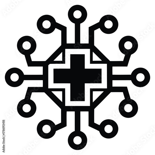 digital transformation vector icon on white