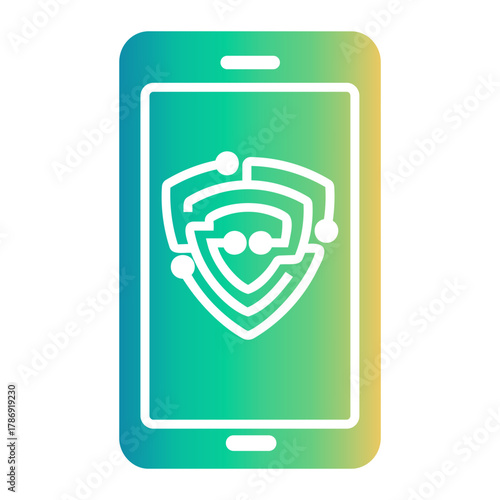 cyber threat Gradient icon