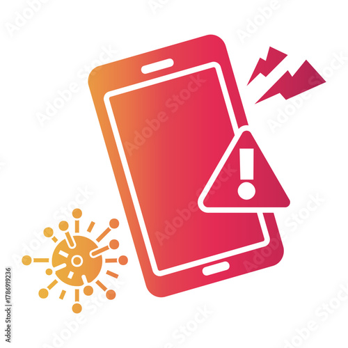 cyber threat Gradient icon