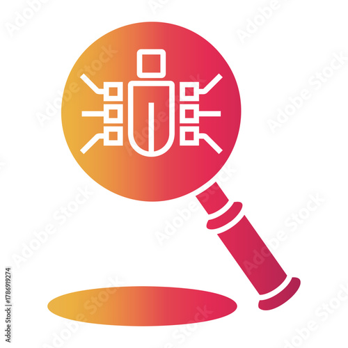 cyber threat Gradient icon