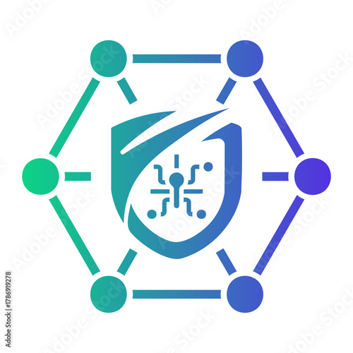 cyber threat Gradient icon