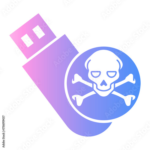 cyber threat Gradient icon