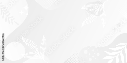 Minimalist White Gradient Abstract Background with Smooth Organic Shapes and liquid shapes