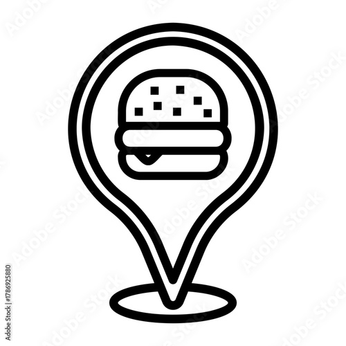 food courts Line Icon