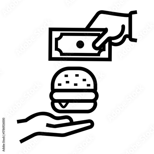 food courts Line Icon