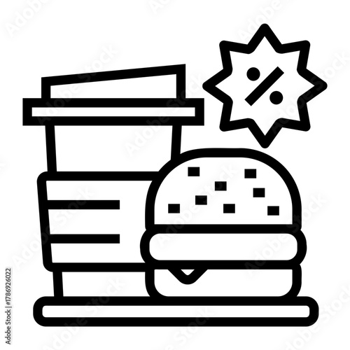 food courts Line Icon