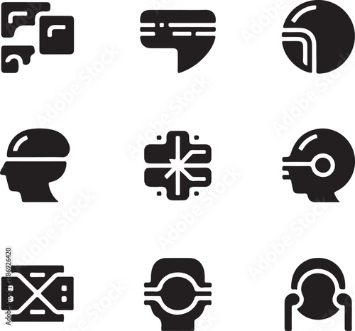 Futuristic Technology and Science Icons