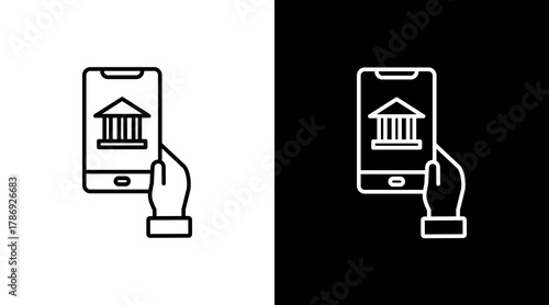 Ebanking  White Icon Set Design