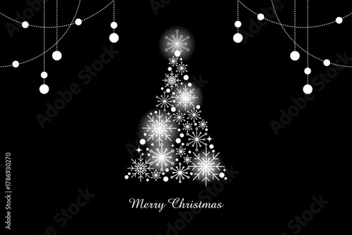 雪の結晶のクリスマスツリー