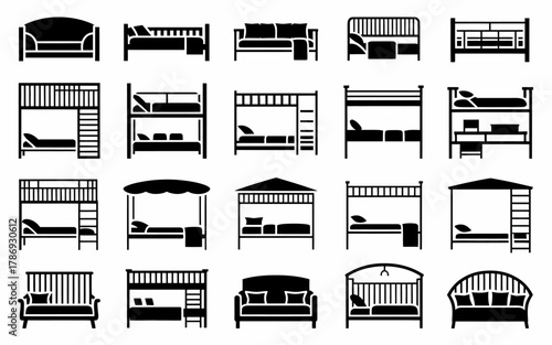 furniture icons set