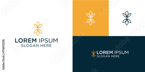 Elegant floral logo design for wellness brands, a stunning emblem for botanical businesses, perfect for modern, minimalist brand identities and eco-conscious companies