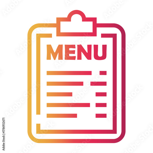 food courts Line Gradient Icon