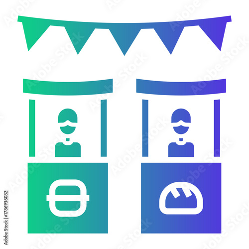 food courts Gradient icon