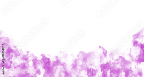 Pink Smoke Effect Rising from Bottom on Transparent Background