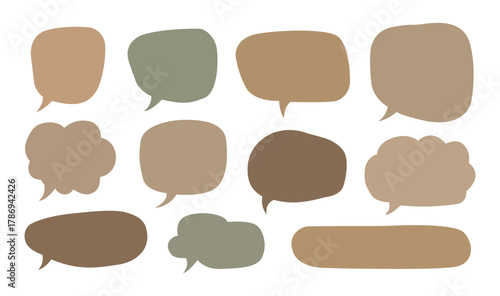 Modern Text Box Shapes and Frame Design Elements Set