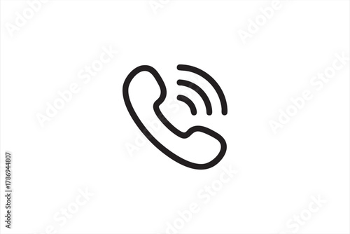 Mobile contact and hotline symbol for business and service projects
