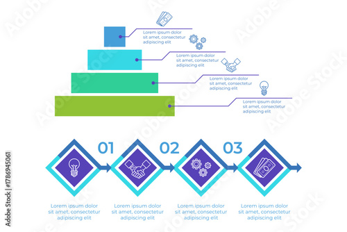 Infographic presenting structured approach to specific topic, showcasing steps in visually appealing format. Each segment outlining important functions and elements