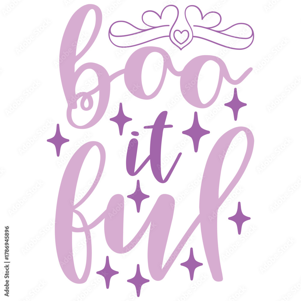 Fototapeta premium Boo it ful typography design for halloween print