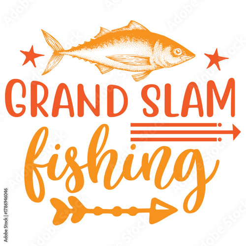 Grand slam fishing with fish and arrow