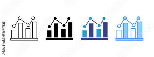 Curve icon set multiple style collection