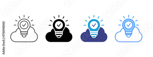 Idea icon set multiple style collection